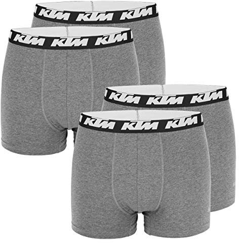 KTM by Freegun Boxershorts für Herren Unterwäsche Pant Men´s Boxer 4 er Multipack, Farbe:Dark Grey, Bekleidungsgröße:M