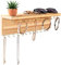 BELLE VOUS Schmuckhalter Wand - Naturholz Schmuckaufbewahrung Schmuckleiste Organizer Regal mit 24 Haken - Schmuckhalter L30,3 x B7,3cm - Rustikale Halsketten Aufbewahrung, Armbänder, Ohrringe &Ringe