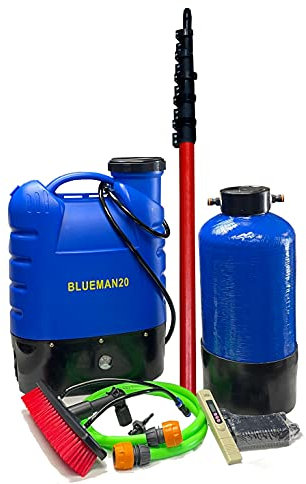 Bayersan Window Cleaning Sytem Glass Fibre Water Fed Telescopic Pole with Digital TDS Meter and DI Pressure Vessel 11 Litre (25 Ft Pole)