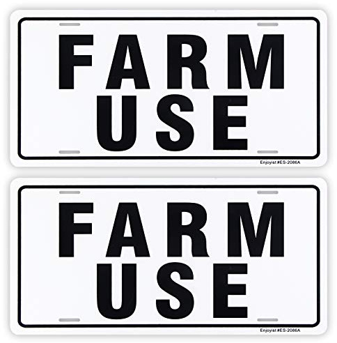 Schild mit Aufschrift Farm Use ID, 30,5 x 15,2 cm, Aluminium, reflektierend, rostfreies Aluminium, UV-geschützt und wetterfest, 2 Stück