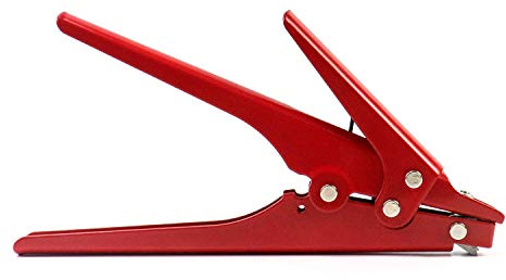 QWORK® HS-519 Pinza per Fascette, Attrezzo di Tensionamento e Taglio di Tiranti per Fascette o Elementi di Fissaggio in Nylon Plastica, Larghezza Applicabile 2,4 mm - 9,0 mm