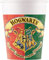 Procos 93506 - Vasos de fiesta de Harry Potter, capacidad máxima de 200 ml, 8 unidades, vasos desechables de papel, cumpleaños infantiles, vajilla de fiesta, FSC® Mix