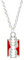 bluebubble FRIGHT NIGHT Bloody Razor Blade Charm Necklace on Gift Card