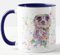 Vixar Erdmännchen Dessert Wildtiere Aquarell Kunst Farbige Tasse Tasse Geschenk Geburtstag Arbeit Büro Weihnachten Tee Kaffee (Navy)