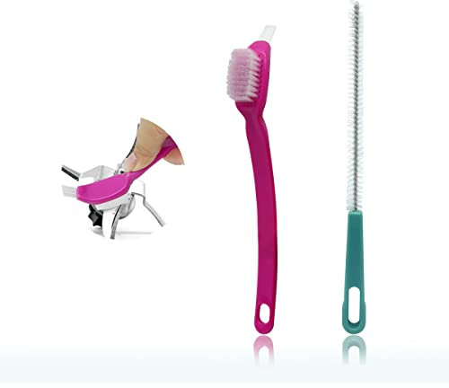 LUKDUNG Lot de 2 brosses à couteau, brosse de nettoyage, pour bol mélangeur, couteau mélangeur, compatible avec Thermomix TM5, TM6, TM31, TM21 et robot de cuisine Monsieur Cuisine Connect