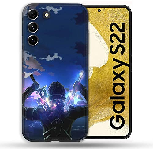 Cokitec Schutzhülle für Samsung Galaxy S22, Manga SAO Sword Art Online Epee, TPU-Material, Stoßdämpfend, Mehrfarbig, Schlank