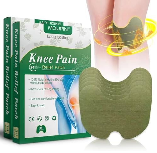 48 Pcs Knieschmerzlinderungspflaster,MQUPIN Pain Relief Patch, Schmerzlinderung Wärmepflaster für Nacken und Schulter