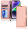 TECHGEAR iPhone 14 Leather Wallet Case, Flip Protective Case Cover with Wallet Card Holder, Stand & Wrist Strap - Rose Gold PU Leather with Magnetic Closure for iPhone 14 6.1