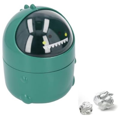 Cute Desktop Trash Can, Mini Countertop Garbage Can Cartoon Animal Shape Garbage Bin Waste Paper Bin with Lid Small Garbage Can for Bathroom Vanity Desk Coffee Table