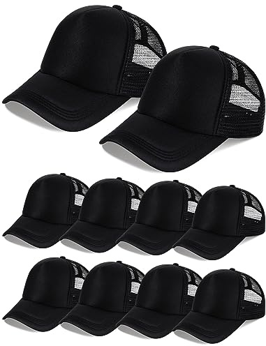 10 Stück Sublimation Blank Trucker Hüte Bulk Mesh Baseball Kappe Polyester Mesh Trucker Hut für Männer und Frauen