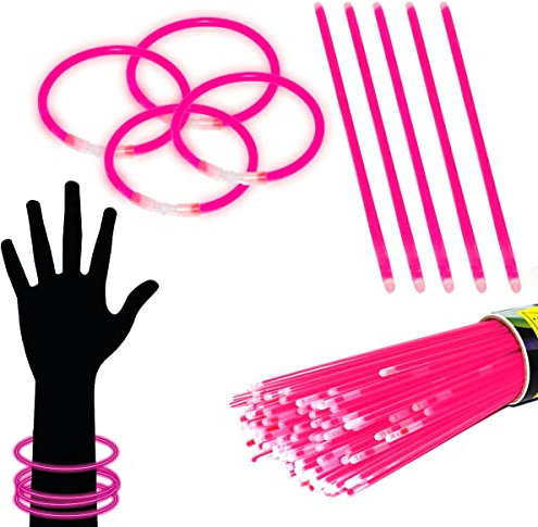 KAWIN Shopping on line Braccialetti Luminosi 400 Pezzi (Rosa)