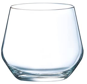 COUZON - Gobelet forme haute - Lot de 4 - Sirius - Krysta, Contenance 36 cl, Dimensions : H8.3 x Diamètre 9.4 cm - Transparent