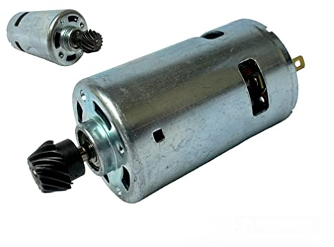 TANIASHOP Motore di Ricambio 12V per Abbacchiatore Scuotiolive Scuotitore Completo di Pignone 14 Denti Ricambio Motorino Elettrico