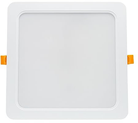 NCC-Licht LED Einbauleuchte Downlight DURE 3 Weiß eckig 22x22cm IP54 24W 2900lm Tageslicht 6000K kaltweiß 110°