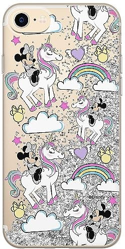 ERT GROUP mobile phone case for Apple Iphone 7/8/ SE 2/ SE 3 original and officially Licensed Disney pattern Minnie 037 optimally adapted to the mobile phone, with glitter overflow effect