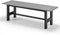 KOMFOTTEU Gartenbank Metall, Sitzbank Outdoor wetterfest, Metallbank bis 300 kg belastbar, Parkbank für Garten, Hof, Balkon, 120×36×40,5cm (Grau)