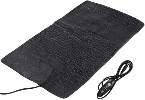 POPETPOP Reptile Heating Pad, Usb 3 Gears Leopard Gecko Heating Pad Reptile Heat Mat Adjustment Lizard Heating Pad for Hermit Crab Heating Pad (random Color)