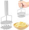 2 In 1 Potato Masher Stainless Steel Mashed Potatoes Masher with Handle Professional Hand Food Masher Cooking Tool & Kitchen Gadget for Smooth Mashed Potatoes, Jam, Vegetables and Fruits