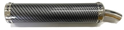 Moto Échappement Universel Métal 60x280mm Long Moto Course Tuyau D'échappement Silencieux Silencieux 2 Temps Silencieux Évasion Pour 50cc-240cc Echappement Moto(Couleur:CAEBON COLOR)