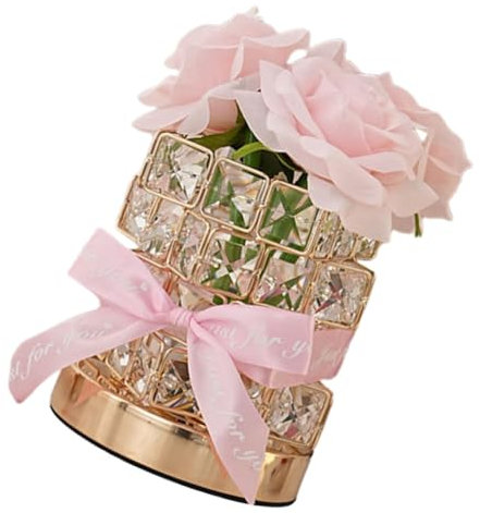 OSALADI Tischlampe Schlafzimmer Kleines Nachtlicht Romantische Rosenlampe Atmosphärenlicht Kristalllampenschirm Usb-aufladefunktion Einstellbare Beleuchtungsmodi