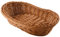 Ksrnsne Oval Wicker Woven Basket Bread Basket Serving Basket, 11 Inch Storage Basket for Food Fruit Cosmetic Storage Table Top and Bathroom