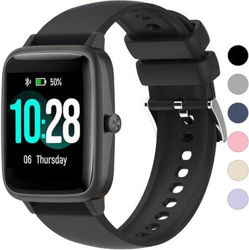 OUTPUTBT Cinturino per ID205L,19mm Cinturini per Veryfitpro Smartwatches Vowtop ID205U,GRV FC1,Fitpolo H205L,UMIDIGI Uwatch3,ZOSKVEE 205G,Blackview SW01,W,Y Sportivi Silicone Uomo Donna