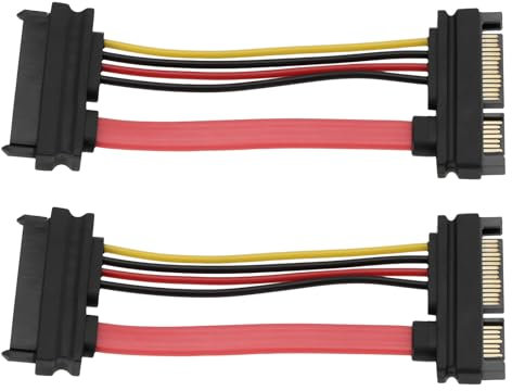 Create idea 2 Piezas Cable Adaptador de Datos SATA A SAS Macho de 22 Pines A Hembra de 29 Pines Cable de Disco Duro de 8 Cm para Disco Duro Host SFF-8482 Compatible con DELL