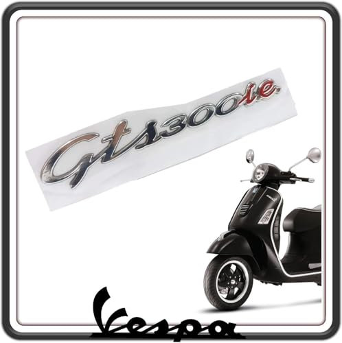 TARGHETTA SCRITTA LOGO STEMMA LATERALE PIAGGIO VESPA GTS 300 ie ORIGINALE.