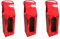 Tradineur - Pack de 3 Cajas Plegables de cartón para Botella de Vino, Incluye asa de Cuerda, Guardar, Regalar, Envolver champán, Navidad (Rojo Brillo - 36 x 12,5 x 8,5 cm)