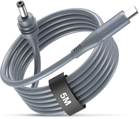 QCHMM Starlink Mini USB C zu DC Stromkabel, Starlink Mini-Kabel 5M, 100 W Eingang, Wasserdichtes, kompatibel mit 65 W+ Power Bank