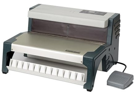 Bindegerät, Draht Bindemaschine MC320 Ferround Intelligente Bindemaschine Doppeldraht Tischkalender Stanzvertrag, für A4, A5 oder kleinere Formate