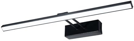 EMKE LED Spiegellampe Bad 40cm, Spiegelleuchte Badezimmer 200° Drehung 8W 6500K IP44 Badlampe Spiegel Lampe Wandbeleuchtung Spiegellampen für das bad Spiegelleuchten Schwarz