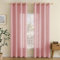 EMEMA Gardinen Vorhänge Leinenvorhang mit Ösen Voile Vorhang Leinenoptik Modern Halbtransparent für Wohnzimmer Dekoschal Kinderzimmer Schlaufenschal Küchengardinen 2er Set 140x175cm (BxH) Rosa