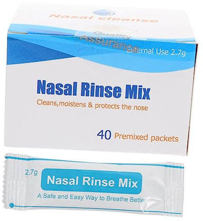 minkissy Nasenspülsalz Pakete 40 Stück Schnelle Lösung für Nasenspülung für Nasenreinigung Professionell Praktisch Effektiv für Tägliche Nasengesundheit