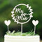 Gleevio Mr & Mrs Deko Hochzeitstorte,3 Stück Holz Tortendeko Hochzeit,Weiß Mr und Mrs Tortenstecker Hochzeitstorten Deko,Herz Cake Topper Hochzeit Holz,Mr & Mrs Deko Torte für Verlobung Antrag 15cm