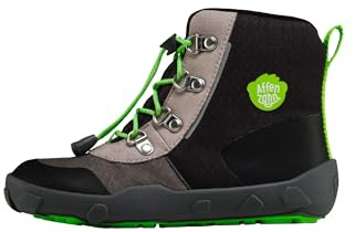 Affenzahn Winterstiefel Vegan Discovy warm gefüttert, wasserfest mit Schnürsenkel und Reißverschluss, Größe 21-32