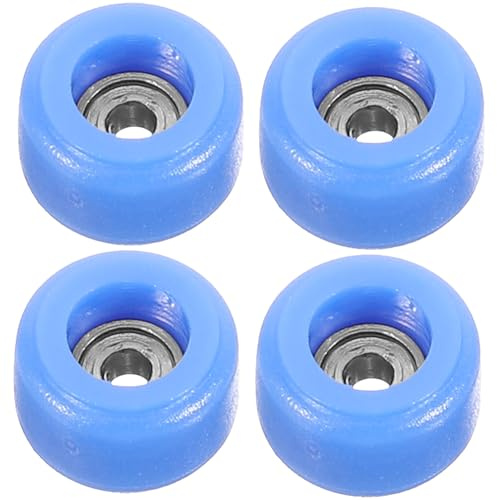 ERINGOGO 4 Stück Teiliges Fingerboard Roller mit Hochgeschwindigkeits kugellagern Tragbare Finger Skateboard für Erwachsene Stressabbauendes Edukatives Fingerspielzeug in Blau