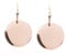 Happiness Boutique Damen Ohrhänger mit Plättchen in Rosegold | Runde Ohrringe Kreis Disk Kleine Hängeohrringe