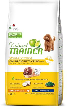 trainer Cibo per Cani Small & Toy Prosciutto Crudo e Riso Natural Erwachsene Mini Schinken, Mehrfarbig, 7kg, 7000