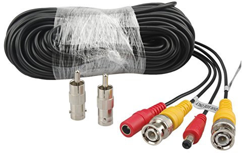 BNC Kabel AHD Videokabel BNC Video und DC Power Verlängerungskabel mit Anschluss für DVR System CCTV Überwachungskameras (1pcs Verpackt, 20 M)