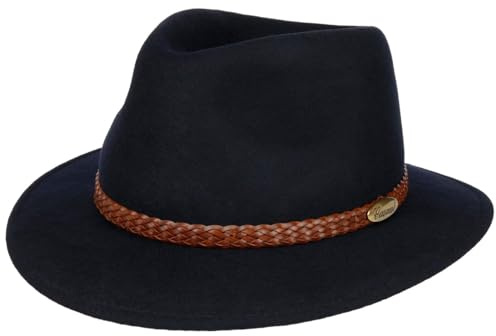 Lierys Rollable Wool Felt Hat Water-Repellent Crush-Resistant Made in Italy Men Fall/Winter Navy