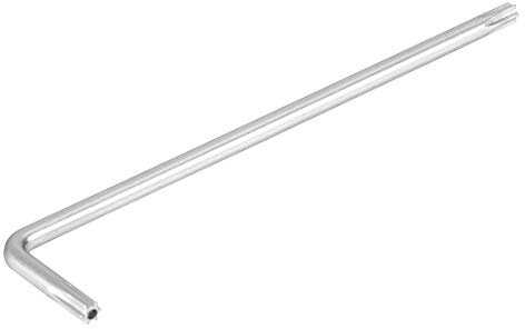 sourcing map Schlüssel Langer Arm Torx Stern Stahl Bitschlüssel L-Form vernickelt T15 de