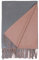 PB-SOAR Damen XXL Zweifarbiger Schal für Winter, Schals Winterschal Damenschal Halstuch Pashmina Stola mit Fransen (Altrosa/Dunkelgrau)