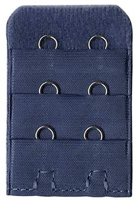 Haptian Frauen BH Strap Extender 3 Reihen 2 Haken Abstand Haken Büstenhalter Nähwerkzeuge(Grau Blau-1Stück)