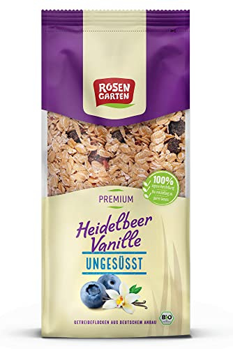 Rosengarten Heidelbeer-Vanille-Müsli, ungesüßt (400 g) - Bio