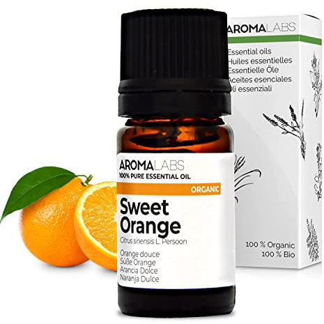 Aroma Labs - Naranja Dulce - Aceite Esencial Orgánico - Quimiotipado y Certificado AB - 5 mL