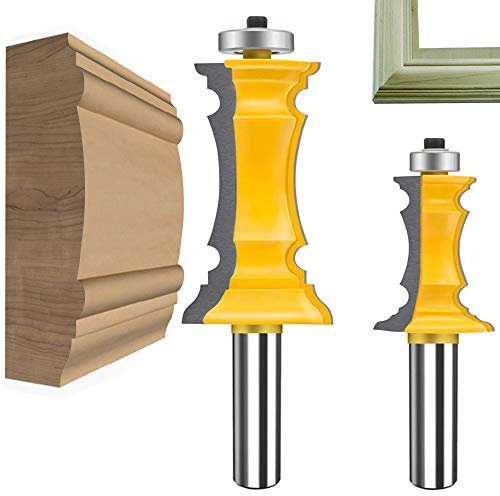 Mayline Y-1/2 MK-Fräser-Bit-Set, 1,27 cm (1/2 Zoll) Schaft, 2 Stück, Holzbearbeitung, Hartmetall, CNC-Schneidwerkzeug für Türen, Tische