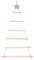 Milisten Weihnachtsbaum Leiter mit Stern Holzleiter zum Hängen Tannenbaum Christbaum für Weihnachten Wanddeko Weihnachtsschmuck Christbaumschmuck Tannenbaumanhänger Weihnachtsdeko