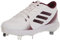adidas Women's Purehustle 2 Baseball Shoe, White/Team Maroon/Team Collegiate Burgundy, 11