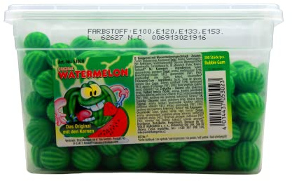 Tri D'Aix Watermelon Bubble Gum Extra Sauer 1600g 300Stk Wassermelone Kaugummi
